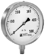 0 to 60 psi Weksler UA2.5 2.5 Utility Pressure Gauge Back Mount COLE-PARMER UA25B4C